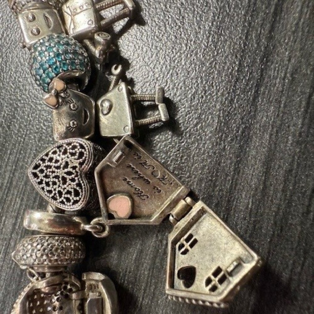 Authentic S925 Pandora Bracelet with 30 charms in excellent Preloved condition - Picture 9 of 9